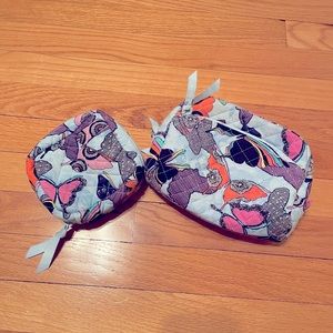 Vera Bradley Medium Cosmetic bag/Mini Tech Organizer